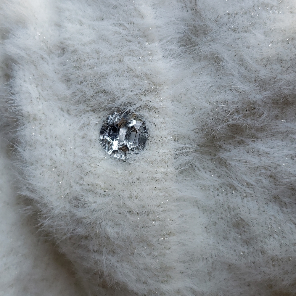 NEW! Cat & Jack Girls' Dressy Shimmer SOFT Button-Up Cardigan - Picture 3 of 4